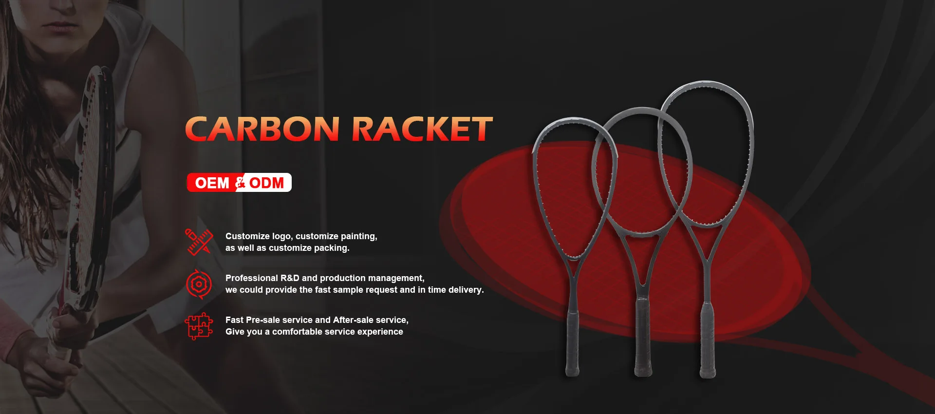 ຜູ້ຜະລິດ racket ກາກບອນ