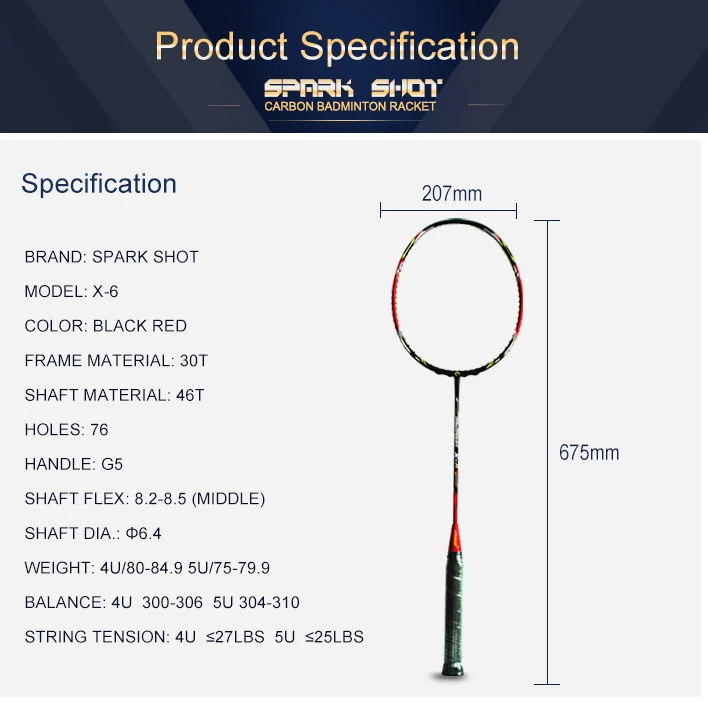 ຊຸດ racketulul mod mod modulus modulus ທີ່ສູງທີ່ມີ 6.4mm shaft: ພະລັງງານແລະຄວາມແມ່ນຍໍາໃນທຸກໆ swing